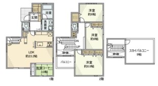 駒場戸建の物件間取画像